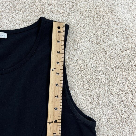 Design History Womans Blouse XXL Black Top Sleeveless Studded Embelished Stretch - Picture 16 of 16